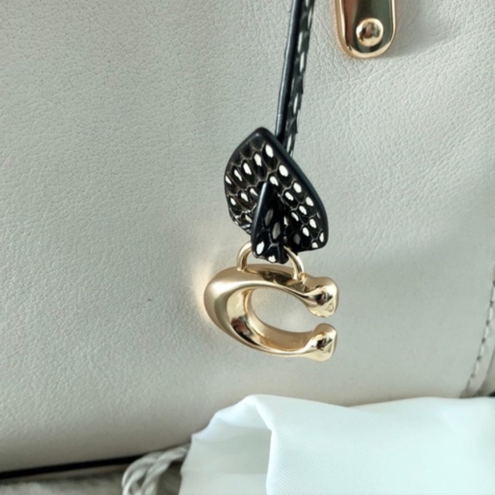 Coach Dreamer Snakeskin Detail Satchel - Picture 4 of 4